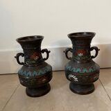 China Pair of bronze vases 19th century
