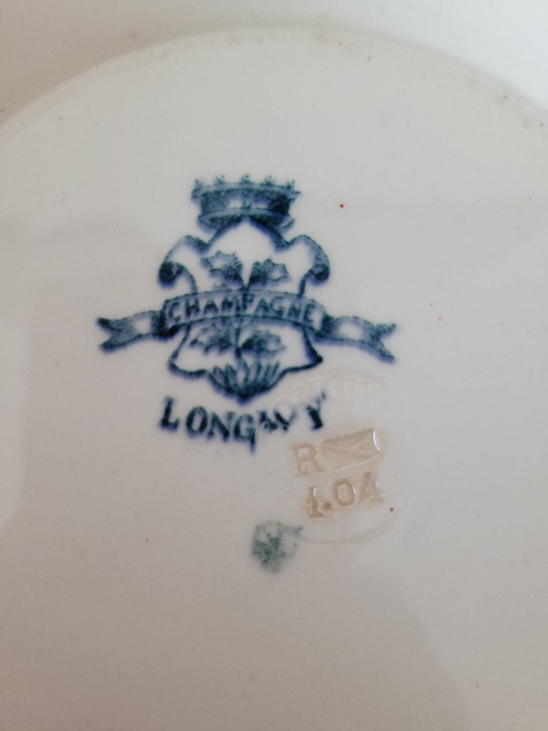 Longwy blue footed plate