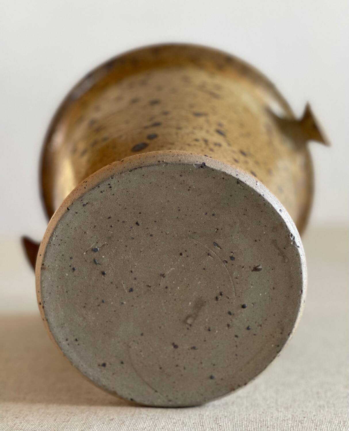 Seau à glace en grès pyrité 1970