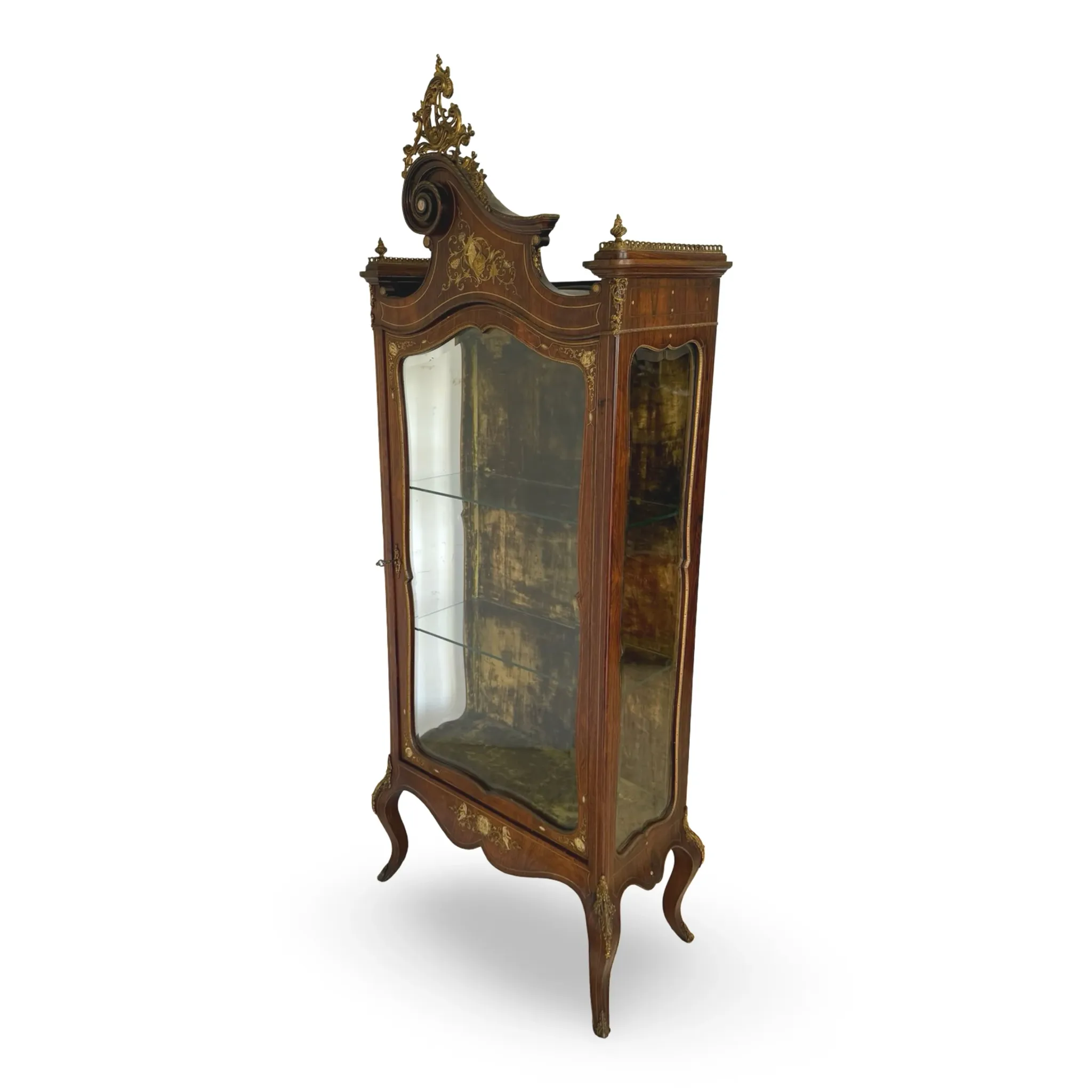 Elegant antique display cabinet, dating to 19th century