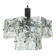 elegant 2-tier kinkeldey mid century PENDANT LIGHT crystal glass and chrome