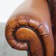 Set of 2 sheepskin leather armchair in English style