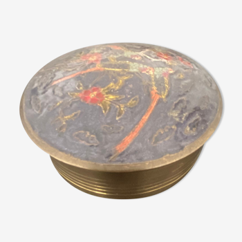 1 can in brass and enamel made in India