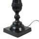 Pair of black metal table lamps lamps fabric shade parex vintage 58cm
