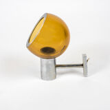 Wall lamps in chromed metal and glass by Archimède Séguso