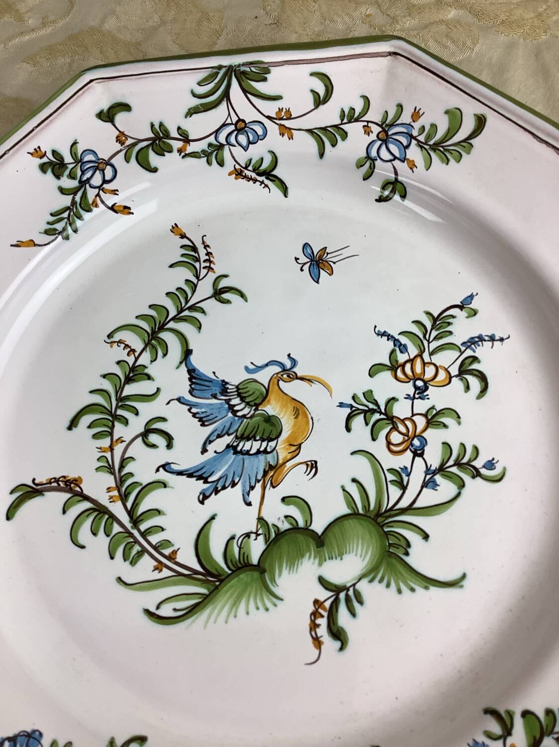Duo Assiettes anciennes décoratives Moustiers