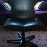 Black leather office chair