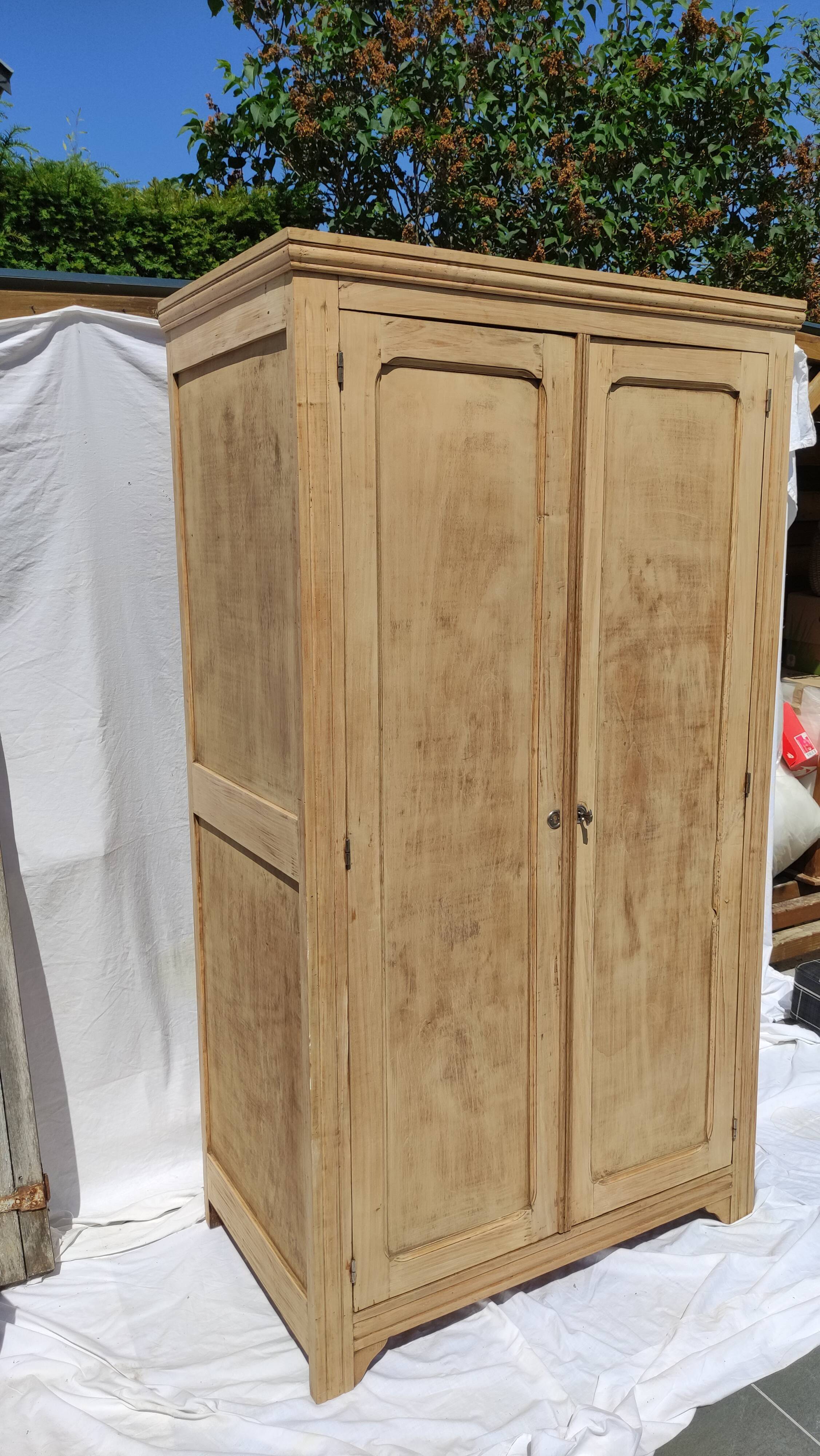 Parisian wardrobe in raw wood