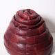 Pouf patchwork of red leather vintage burgundy 1970