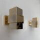 Pair of vintage wall lights, brass, France, 1970