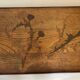 Antique wooden tray with marquetry signed Gallé