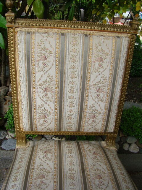 Old Louis XVI fabric chair