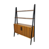 Bibliothèque scandinave teck vintage années 1960 pieds compas