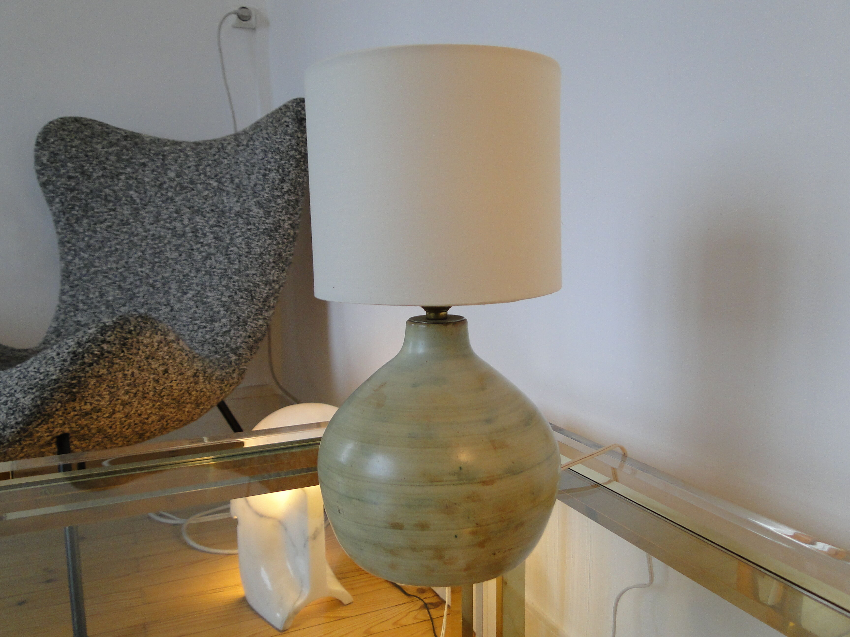 Vintage ceramic bedside table lamp from 1959 France