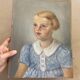Portrait of a little girl on panel, 1939