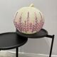 Høyrup Plast Danish pendant lamp, embroidered floral shade, 1960s