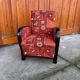 Art Deco armchair with new patterned upholstery, 1930s