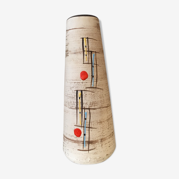 Conical cermamic vase west germany scheurich keramik vintage