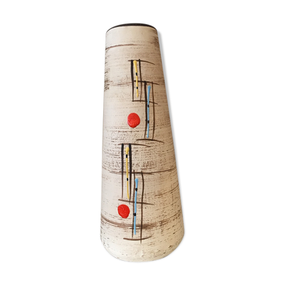 Vase en cermamique conique west germany scheurich keramik vintage