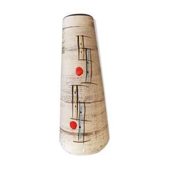 Conical cermamic vase west germany scheurich keramik vintage