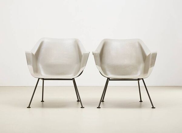 Rare paire de chaises début 416 par Wim Rietveld & Andere Cordemeyer pour Gispen 1957
