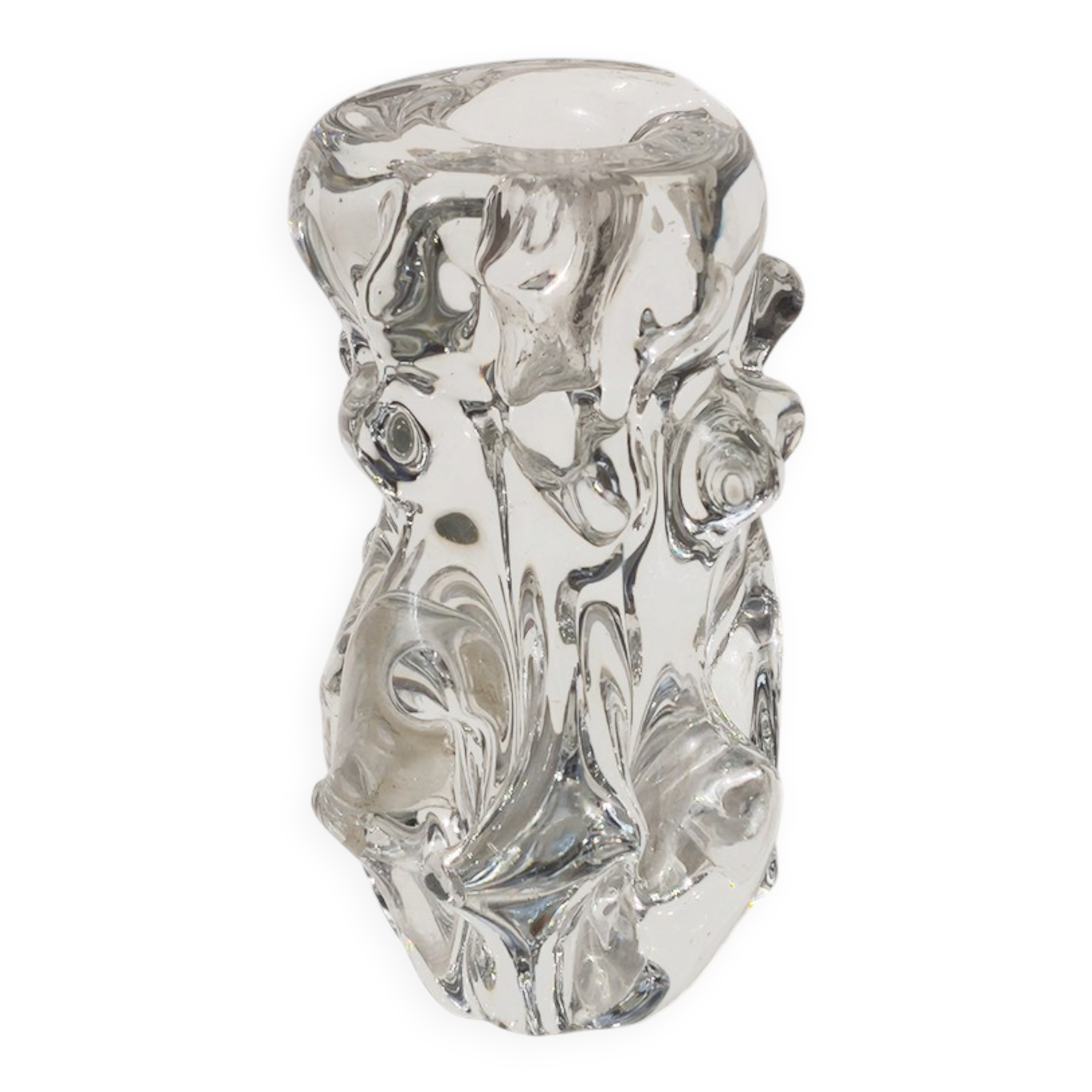 Organic glass candle holder