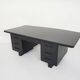 Bureau exécutif en bois noir, années 1960
