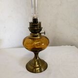 Smoked glass kerosene lamp
