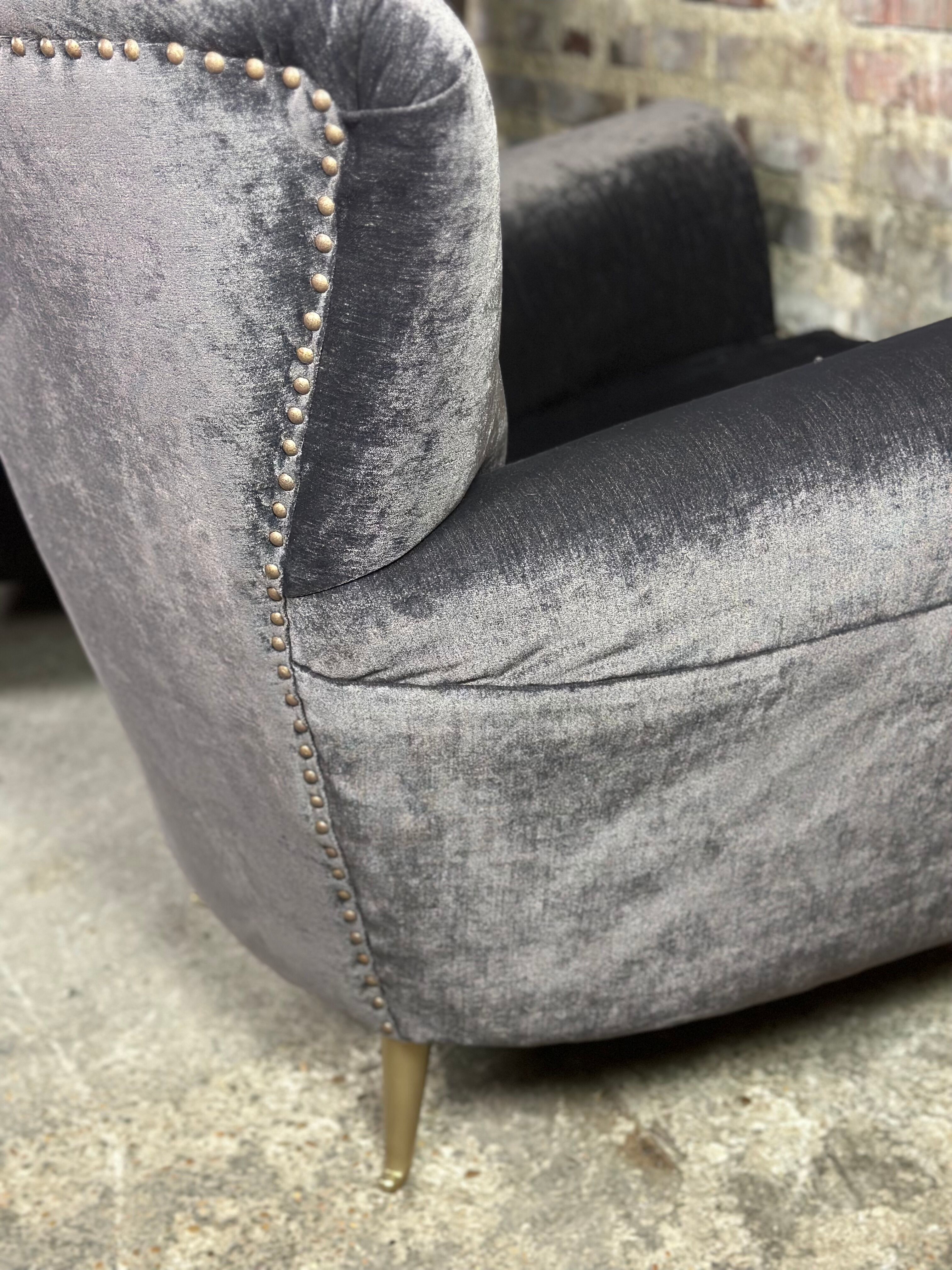 Pair of vintage italian armchairs 1950 by Isa Bergamo