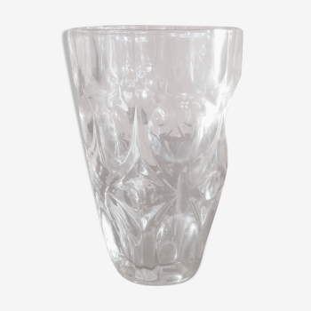 Vase  en verre moulé