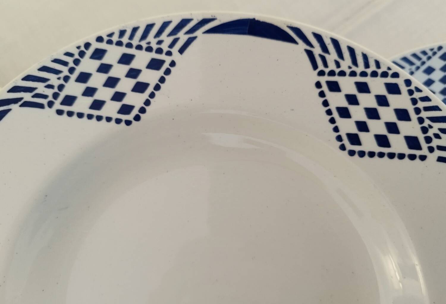 Vintage Moulin des et Hamage Orchies Pantin Earthenware Deep Plates