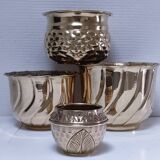 quatre cache-pot laiton vintage