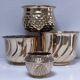 quatre cache-pot laiton vintage