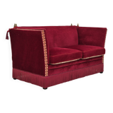 1970s, Danish 2 seater sofa, original condition, furniture velour, ash wood.