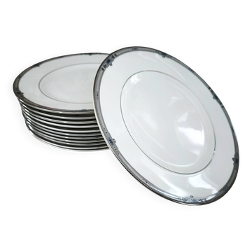 Set of 12 Wedgwood Amherst model porcelain starter/lunch plates.