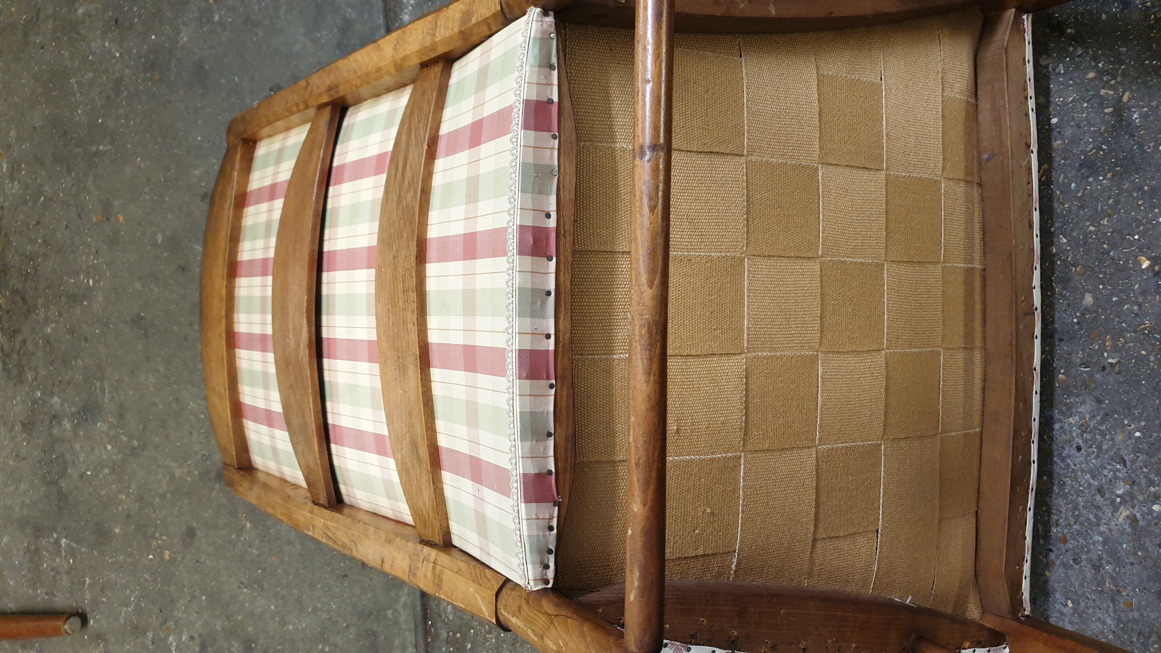 Pair of seventies shepherd armchairs