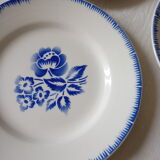 10 old dessert plates, iron earth, Digoin