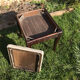 Vintage rectangular piano stool 1950