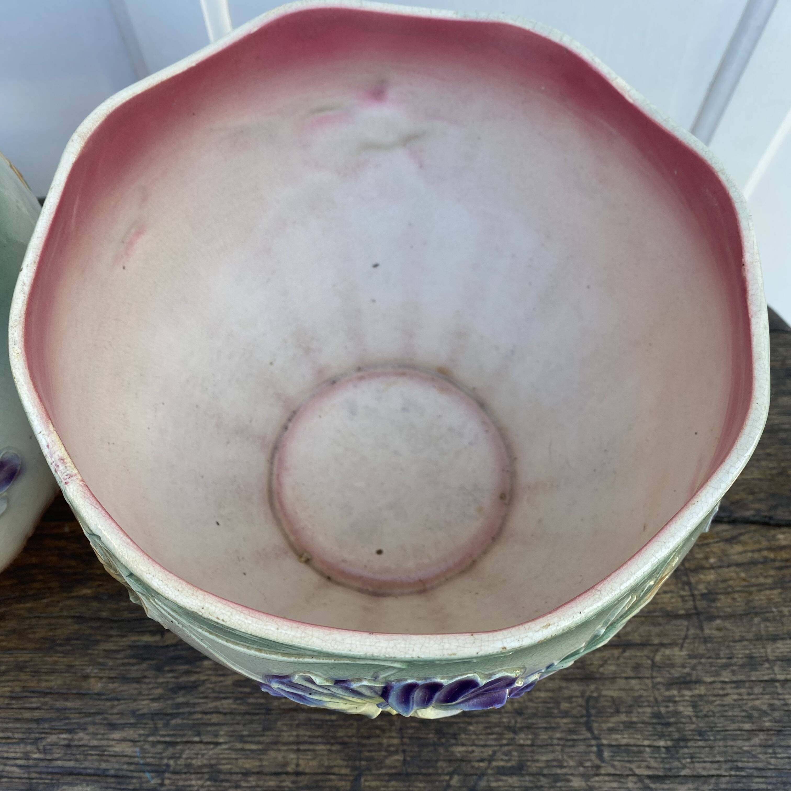 Paire de cache pot en barbotine