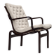 1970s, Scandinavian armchair, furniture wool, dark beech wood.