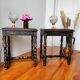 Pair of old Jacobean style sofa ends