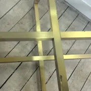 Pair of Italian brass and glass side tables from the 1970s.