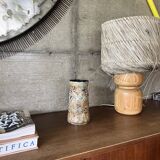 Glazed cylindrical stoneware vase