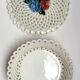 Corbeille en porcelaine tressée vintage