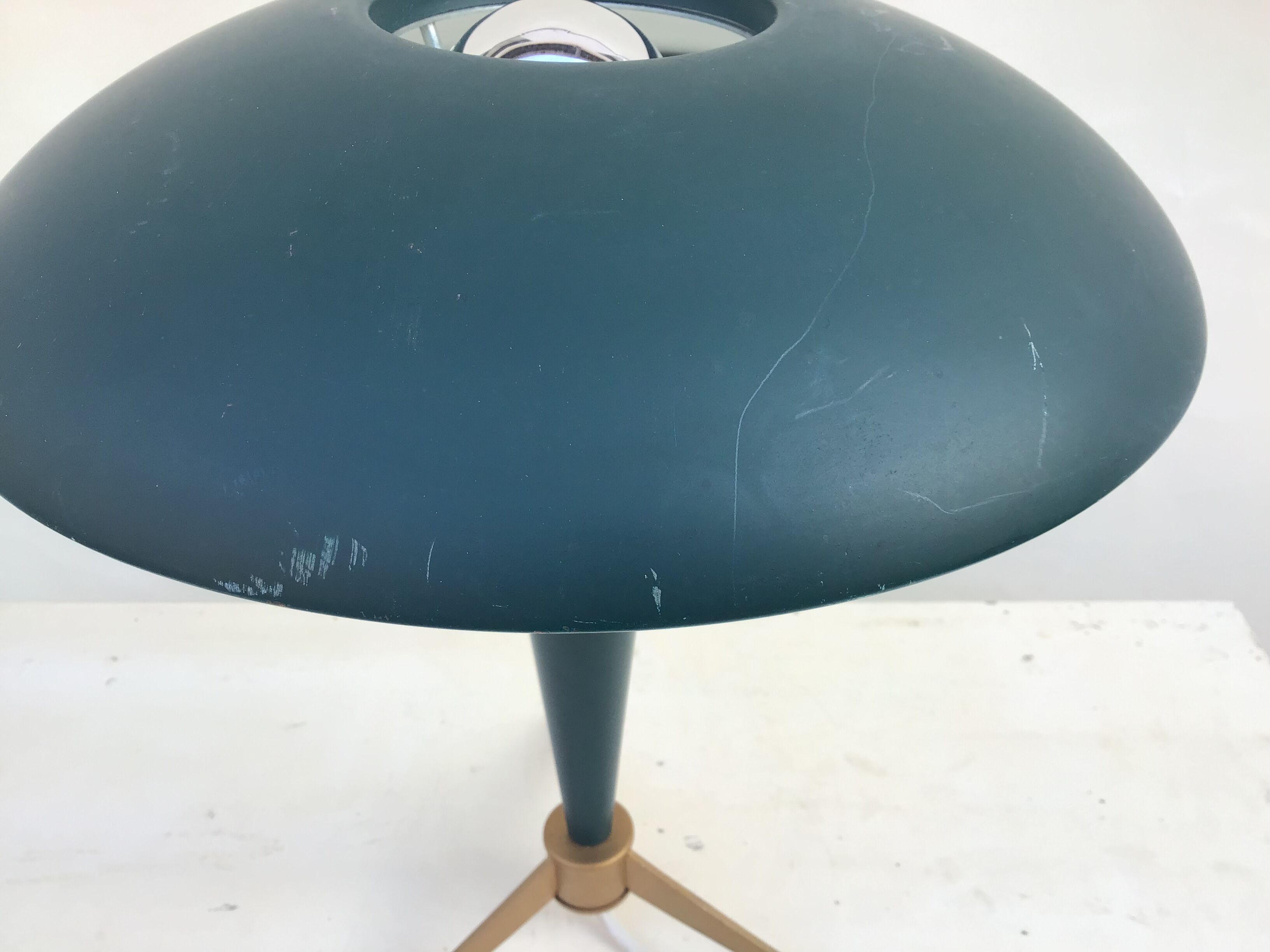 Tripod desk lamp design by Louis Kalff for Phillips 1960's "jewel" model