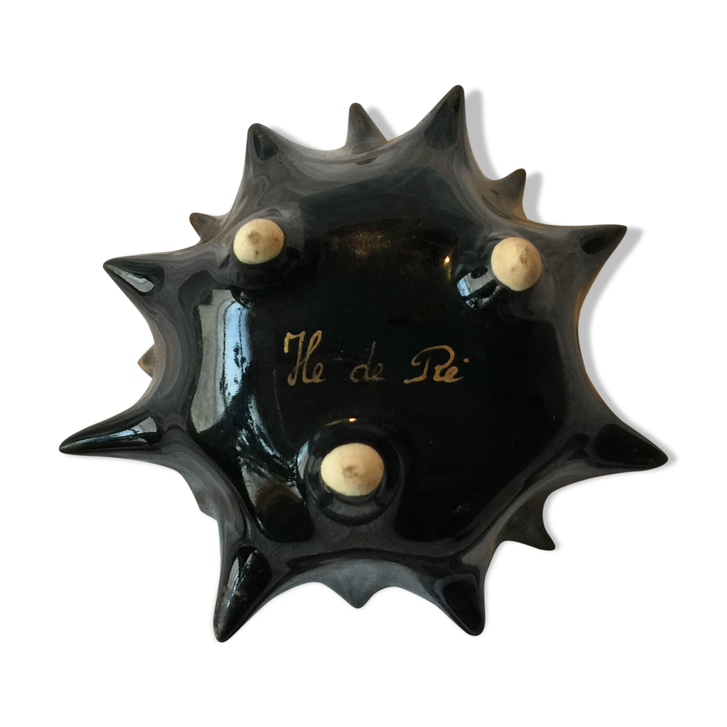 Soliflore Vase in enamelled porcelain souvenir of the Island of Ré