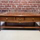 Table basse en bois et marbre