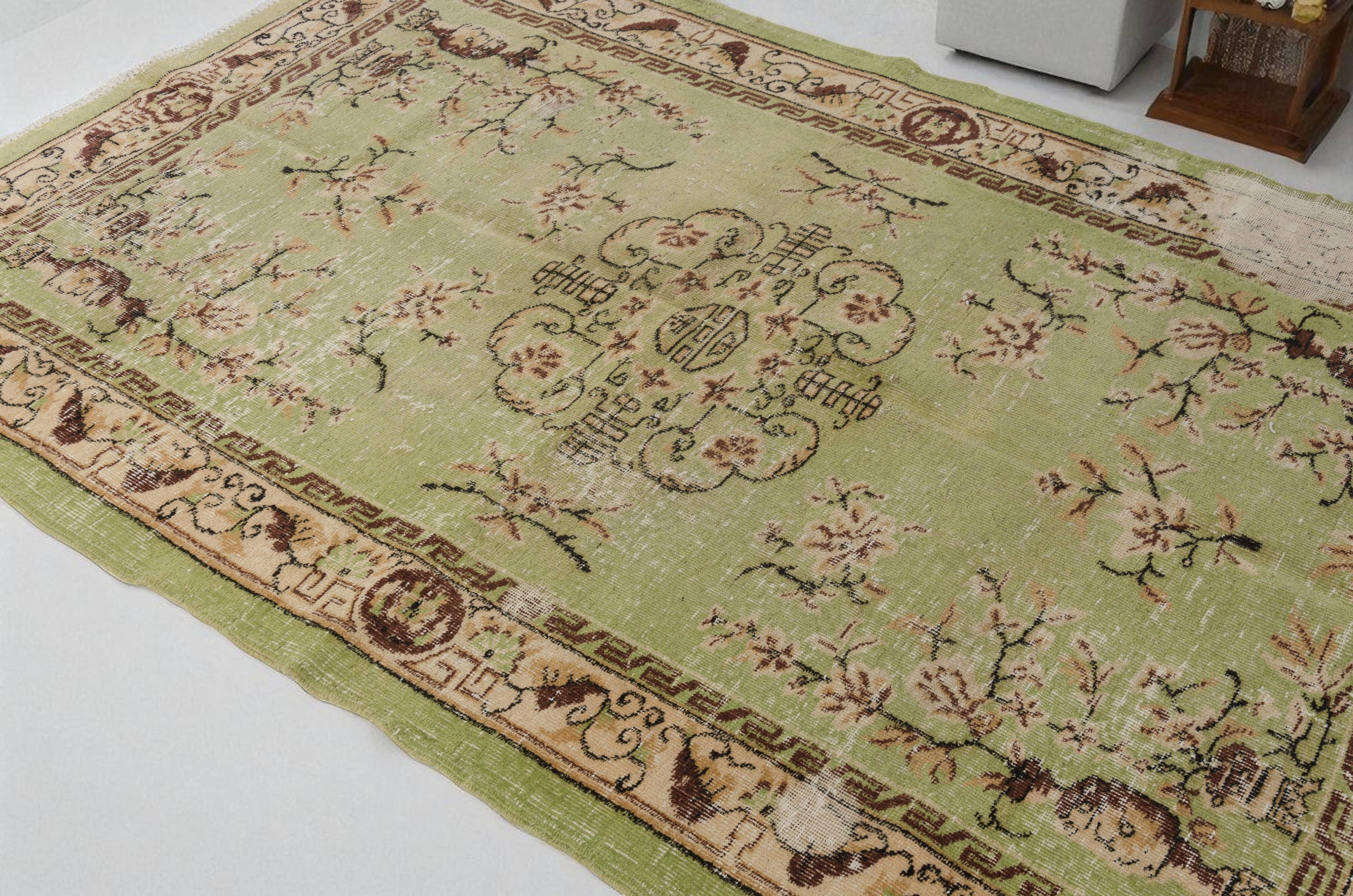 Green Oushak Turkish Carpet sku 861