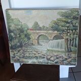 Oil on canvas, signed Francis Maurel, Provençal painter, 1941