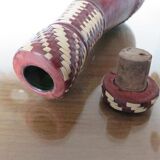 Ethnic bottle in leather 60s-70s